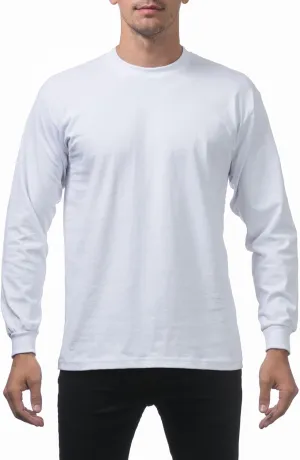 Pro Club Men's Heavyweight Cotton Long Sleeve Crew Neck T-Shirt