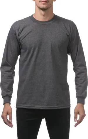 Pro Club Men's Heavyweight Cotton Long Sleeve Crew Neck T-Shirt