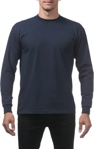 Pro Club Men's Heavyweight Cotton Long Sleeve Crew Neck T-Shirt