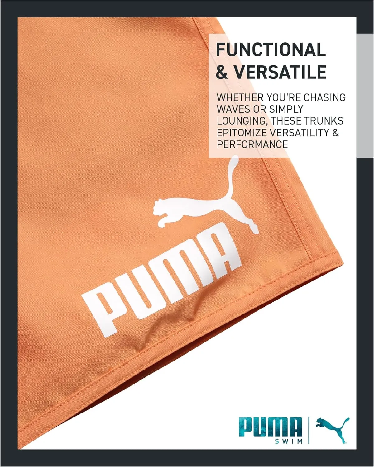 PUMA Men's Bathing Suit - 2 Pack Quick Dry Swimsuit Trunks with Mesh Compression Liner - 8" Inseam Swimwear (S-XL)