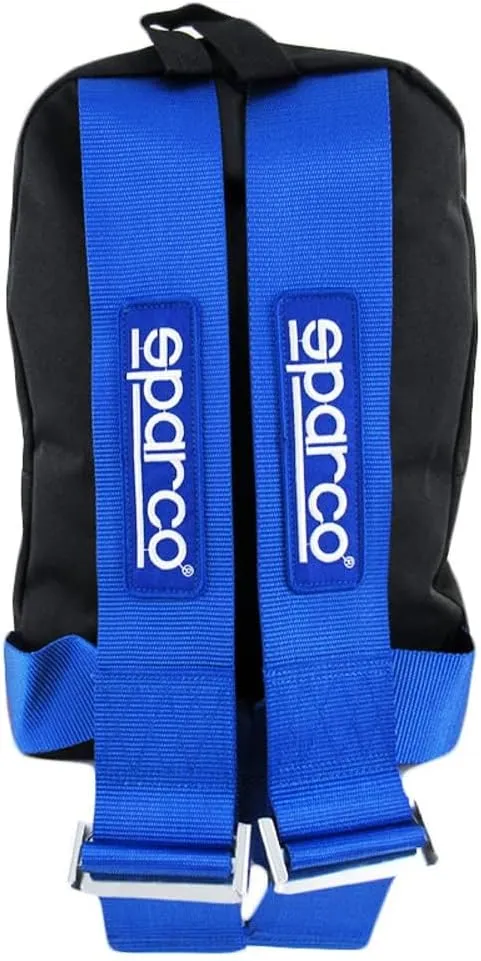 Q1-TECH, JDM Bride Racing Laptop Travel Backpack Brown Bottom with Adjustable Harness Straps (Blue Strap)