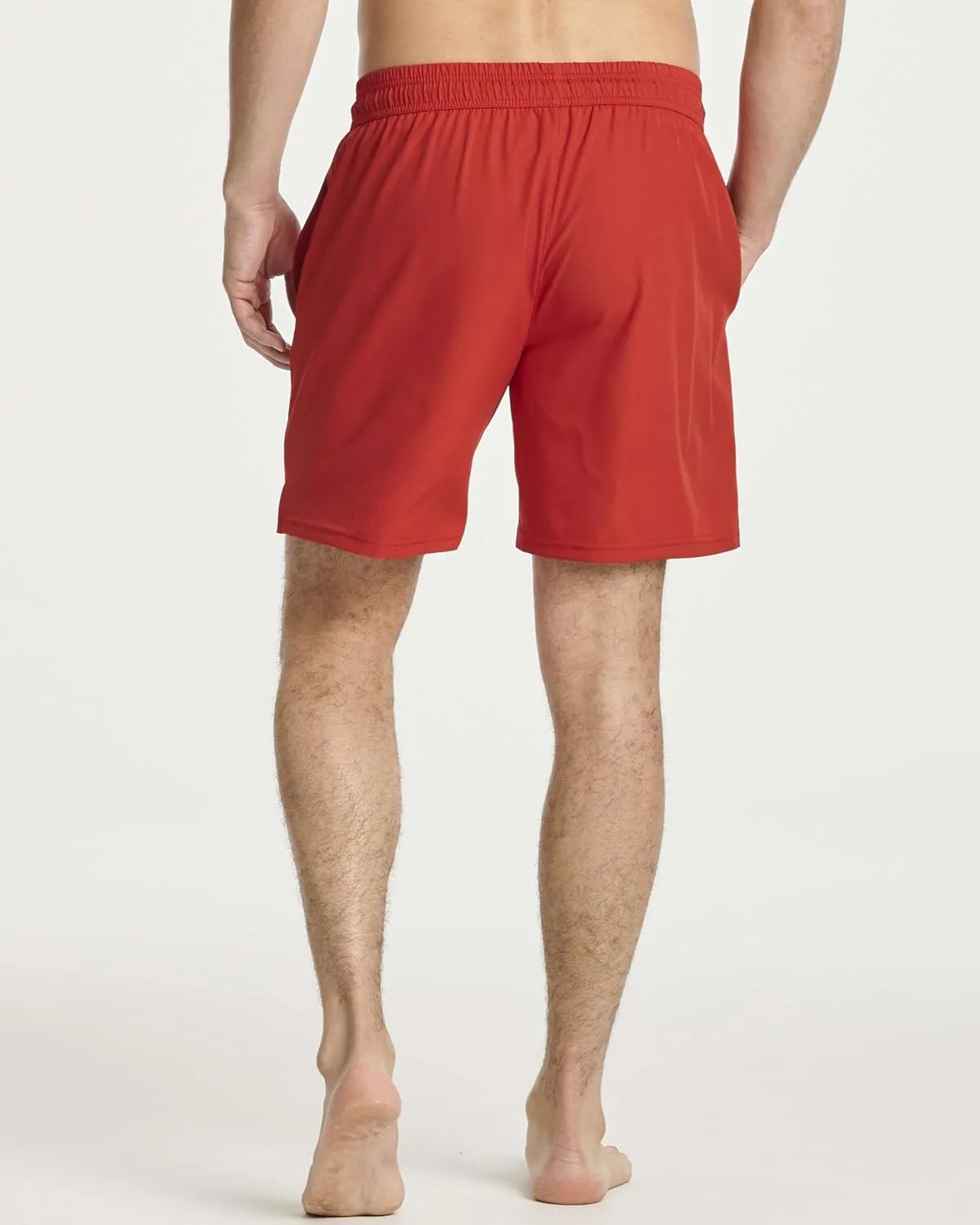 Real Essentials 3 Pack: Men's 7" 2 in 1 Swim Trunks with Compression Liner - Quick Dry Bathing Suit Swimwear Board Shorts