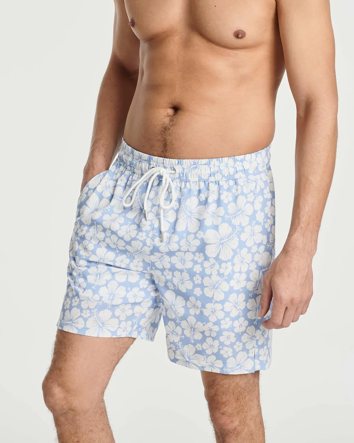 Real Essentials 3 Pack: Men's 7" 2 in 1 Swim Trunks with Compression Liner - Quick Dry Bathing Suit Swimwear Board Shorts