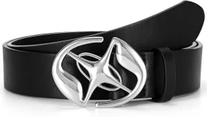 Rhinestone Belt for Men Women, Western Cowboy Cowgirl Belts Bling Leather Belt With Cross and Diamond for Jeans