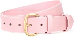 SANSTHS Women Leather Belt for Jeans Pants Dresses Black Ladies Waist Belt with Black Buckle