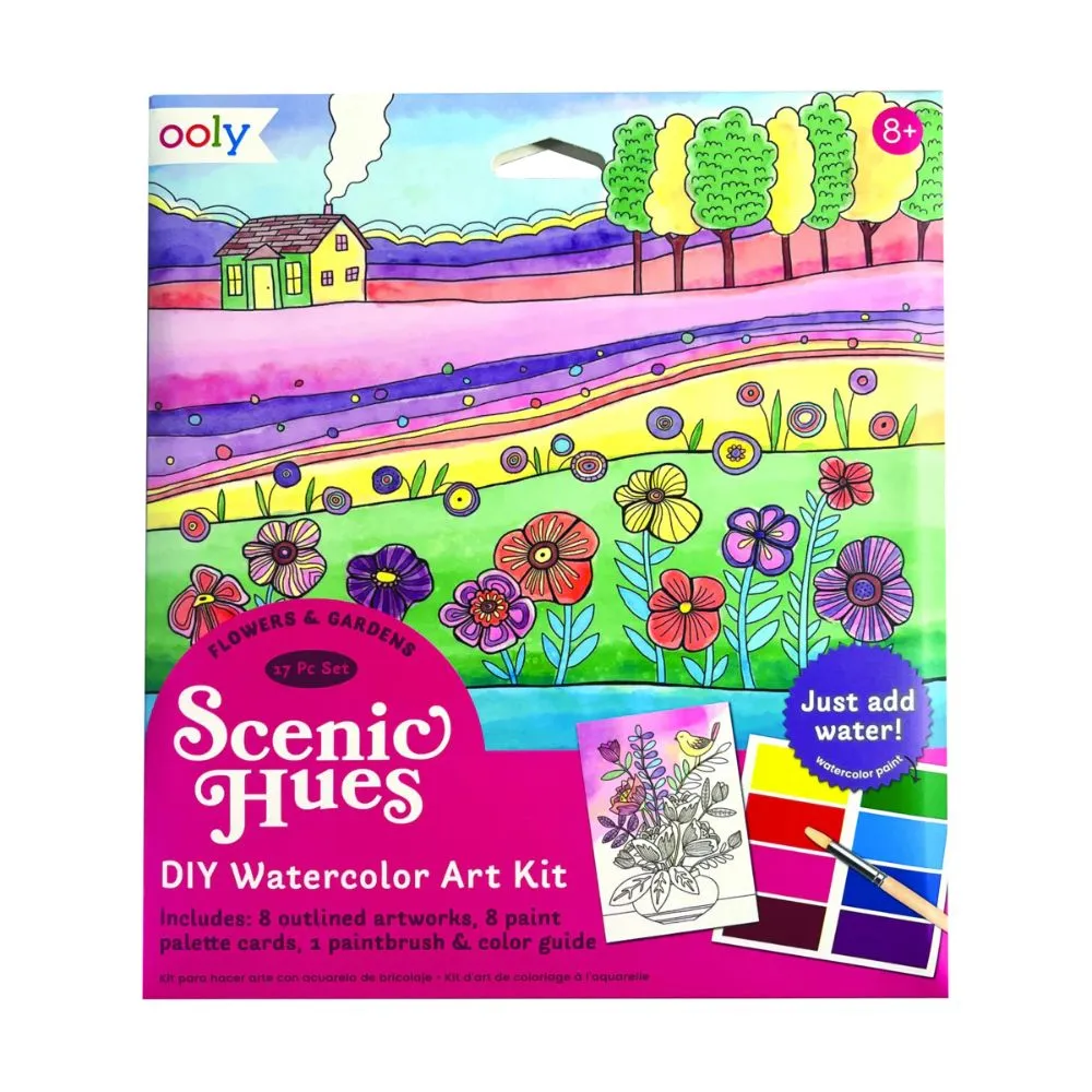 Scenic Hues D.I.Y. Watercolor Art Kit - Flowers &