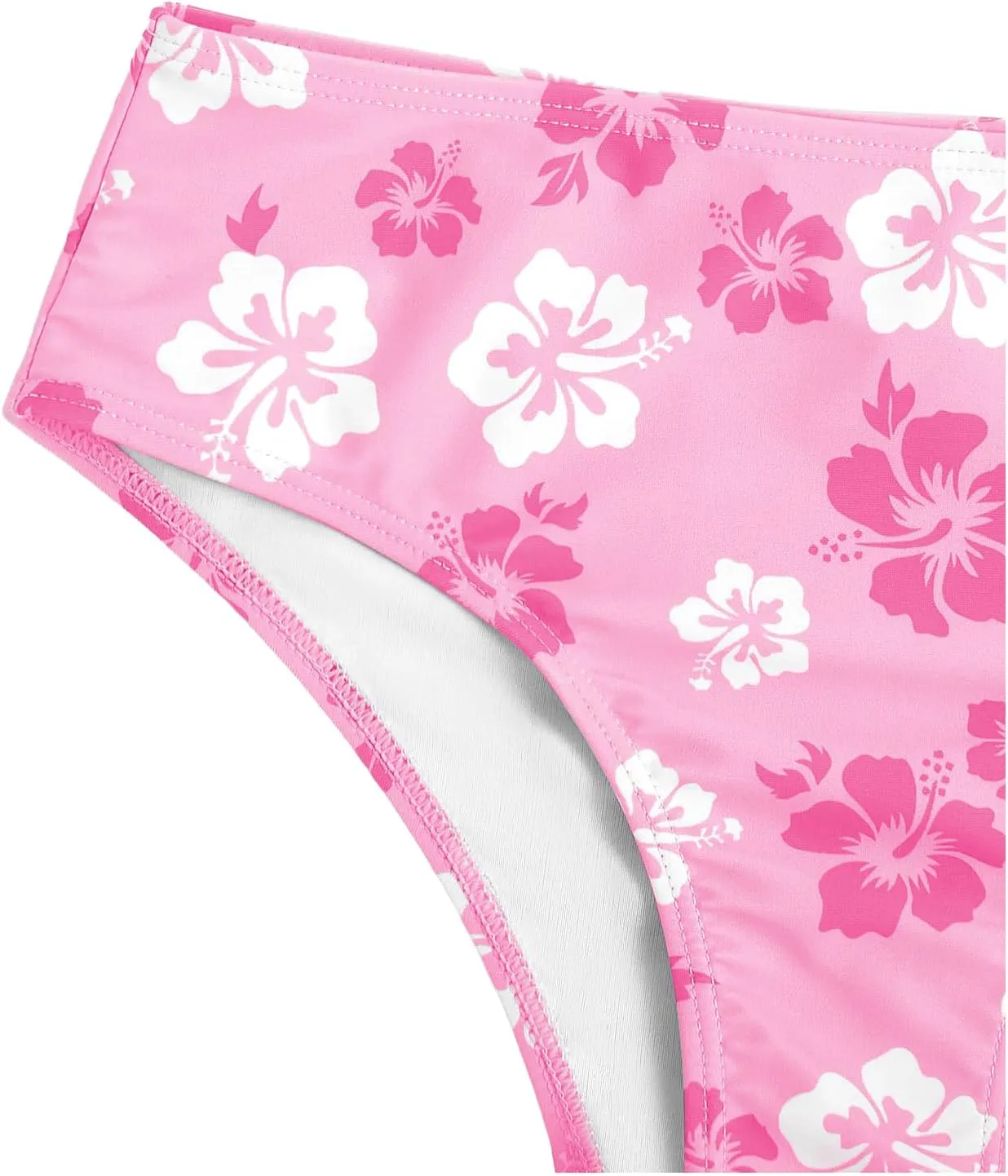 SHENHE Girl's 2 Piece Floral Print High Waisted Bikini Swimsuit Bathing Suit Bikini Sets