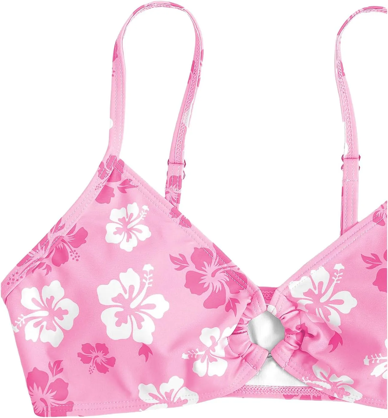 SHENHE Girl's 2 Piece Floral Print High Waisted Bikini Swimsuit Bathing Suit Bikini Sets