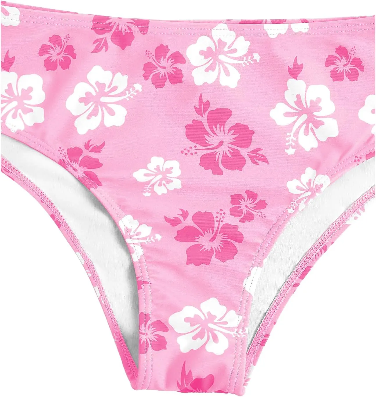 SHENHE Girl's 2 Piece Floral Print High Waisted Bikini Swimsuit Bathing Suit Bikini Sets