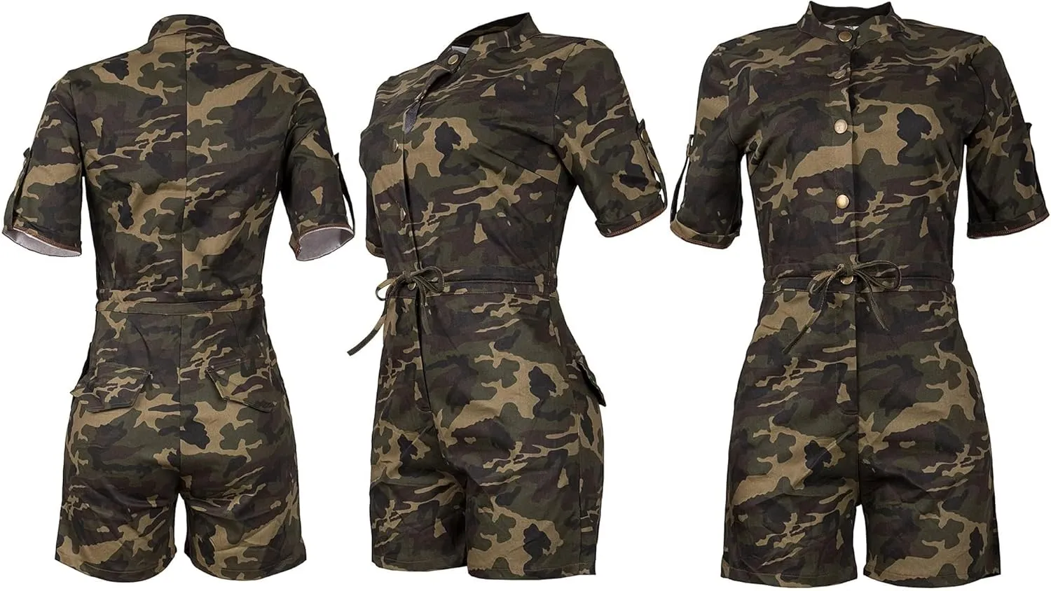 SHINFY Women Camo Shorts Jumpsuits & Rompers One Piece Outfits Plus Size