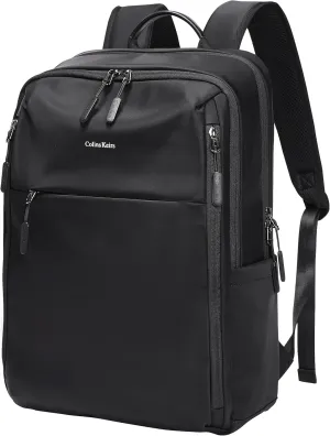 Small business travel tech backpack with laptop compartment, 16 inch computer backpack for men, black, 23 L