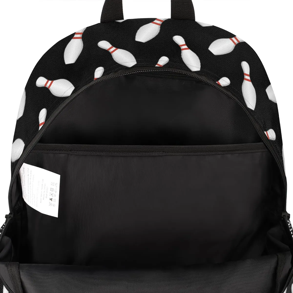 Sport Bowling Ball Laptop Backpack for Women Men, Black Work Travel Computer Backpacks, 18.3 Inch Large Computer Nurse Teacher Bags Casual Daypack