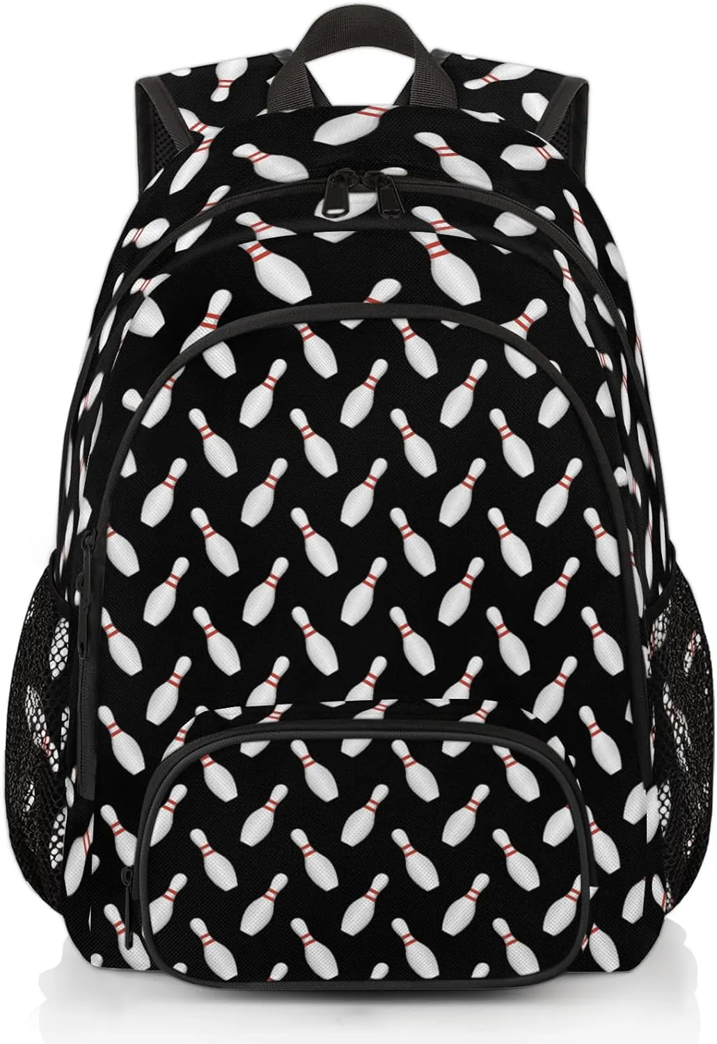 Sport Bowling Ball Laptop Backpack for Women Men, Black Work Travel Computer Backpacks, 18.3 Inch Large Computer Nurse Teacher Bags Casual Daypack