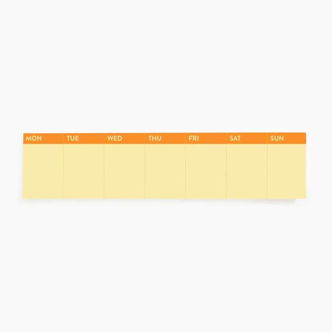 Stick To It Weekly Pad (Orange)