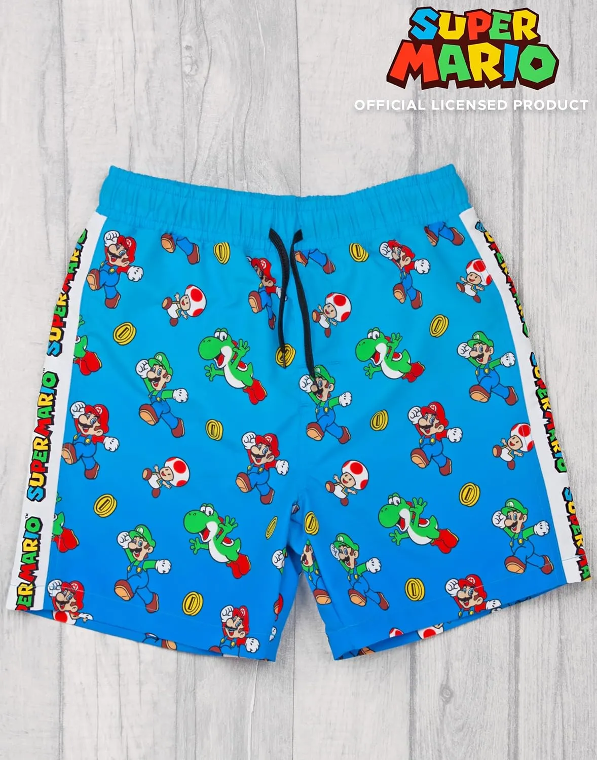 Super Mario Swim Shorts Boys Luigi Kids Gamer Swimming Trunks Pants