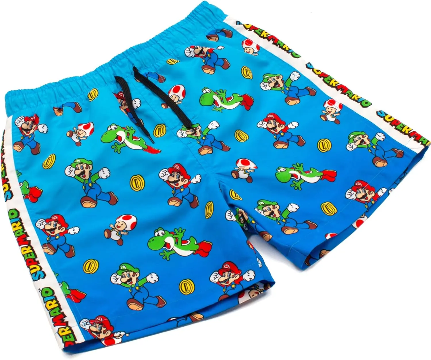 Super Mario Swim Shorts Boys Luigi Kids Gamer Swimming Trunks Pants