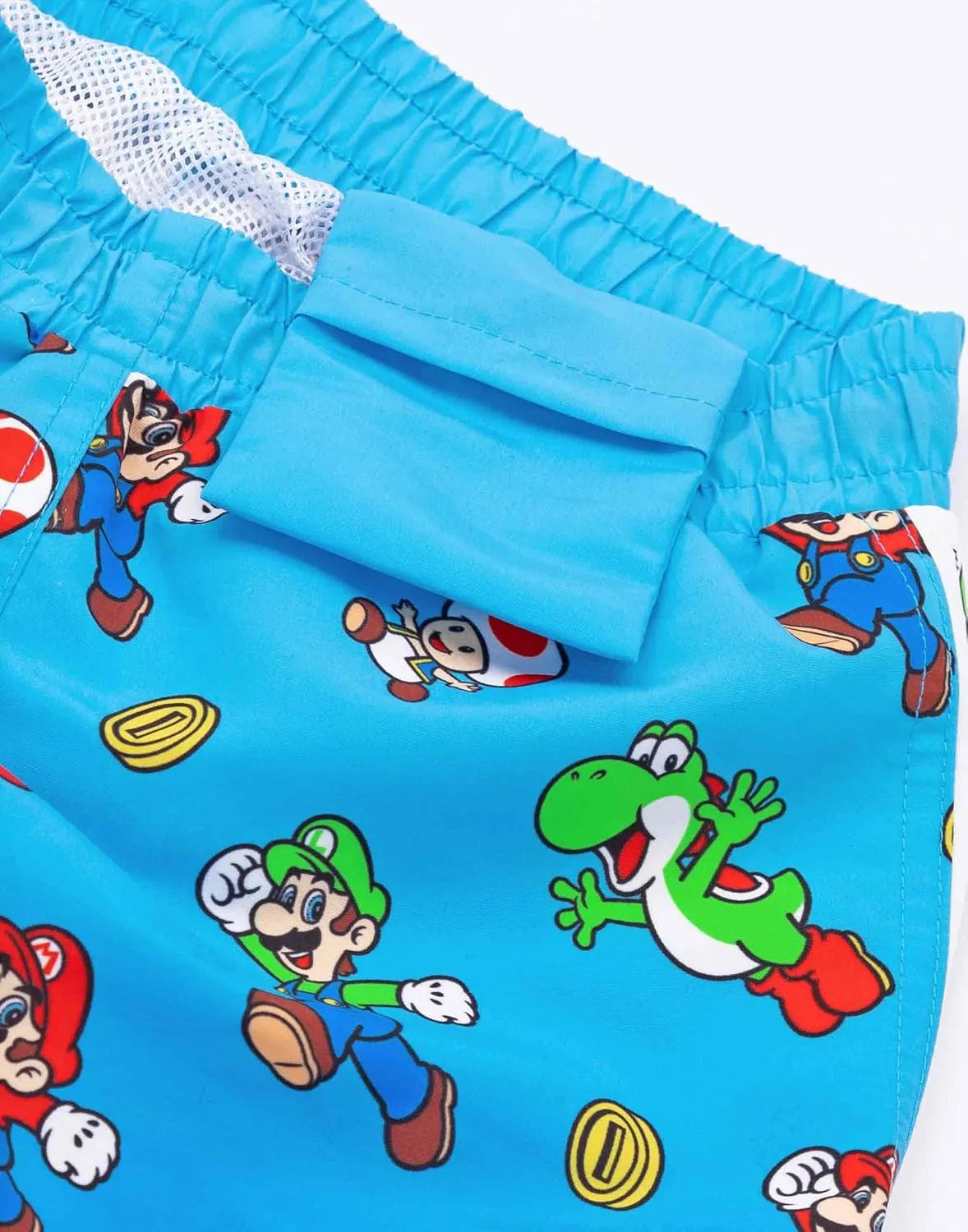 Super Mario Swim Shorts Boys Luigi Kids Gamer Swimming Trunks Pants