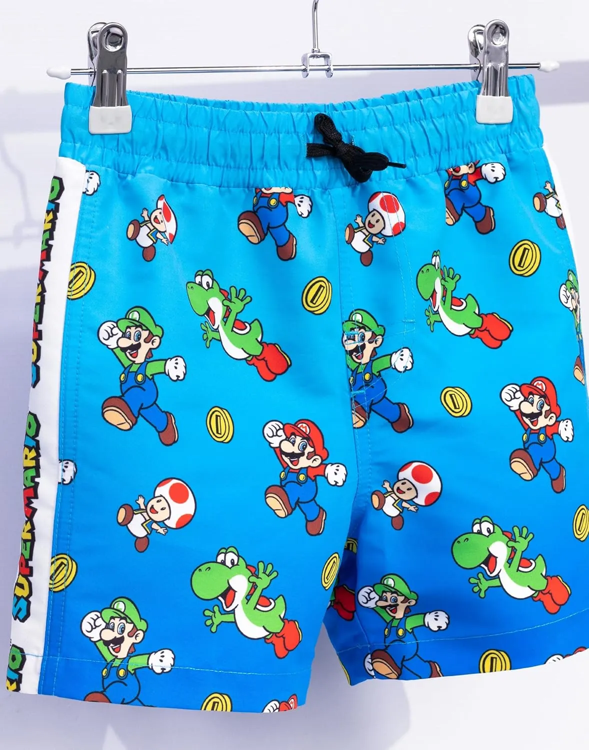 Super Mario Swim Shorts Boys Luigi Kids Gamer Swimming Trunks Pants