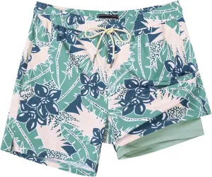 SURF CUZ Mens Swim Trunks with Compression Liner Swimming Trunks 5 Inch Bathing Suit Quick Dry Swim Shorts