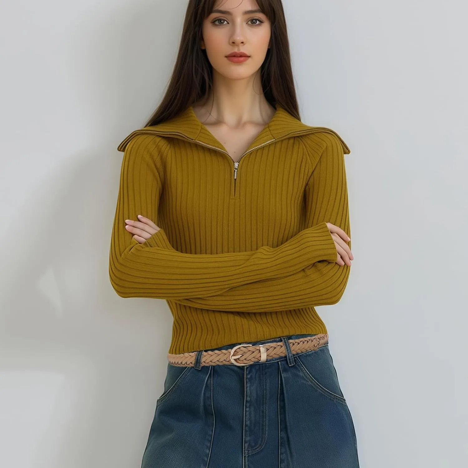 Thin Braided Belts for Women Classic Waist Belt Skinny Woven Strap for Jeans Pants Dress