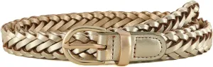 Thin Braided Belts for Women Classic Waist Belt Skinny Woven Strap for Jeans Pants Dress