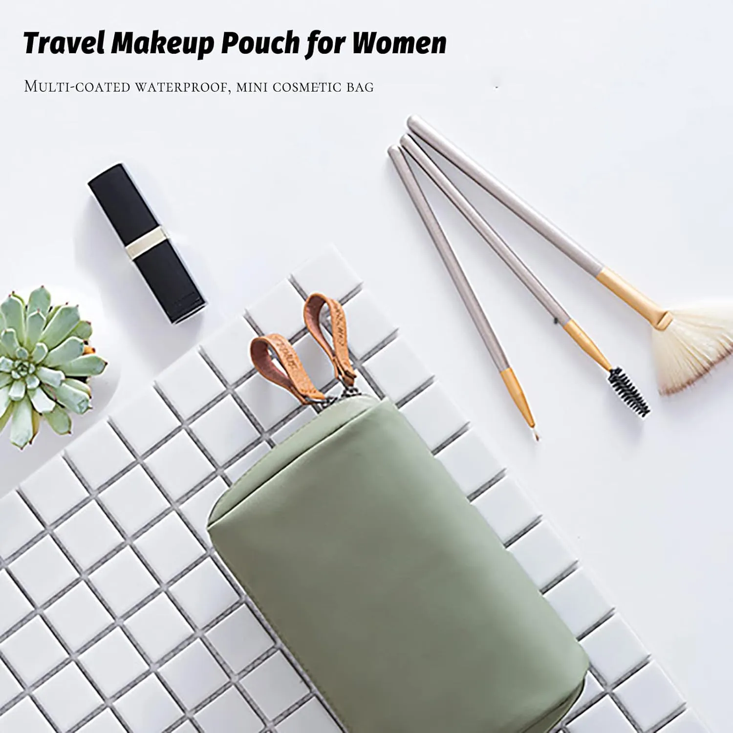 Tidynook Makeup Bag Small, Tidy Nook Cosmetic Bag, Lipstick Makeup Bag Mini Small Tidynook, Small Makeup Pouch for Purse, Portable Storage Bag, Large-Capacity Cosmetic Organizer, Travel Pouch (2*C)