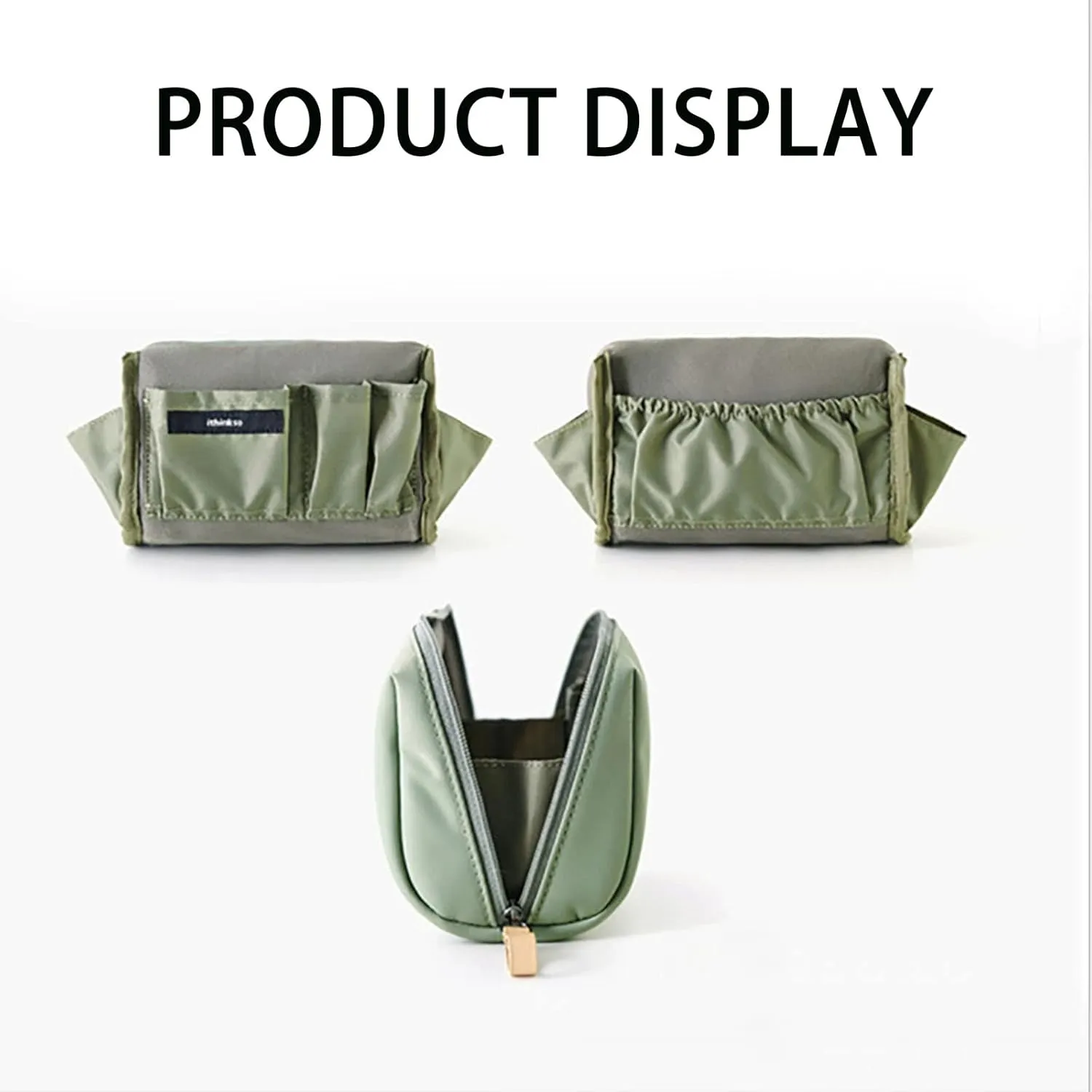 Tidynook Makeup Bag Small, Tidy Nook Cosmetic Bag, Lipstick Makeup Bag Mini Small Tidynook, Small Makeup Pouch for Purse, Portable Storage Bag, Large-Capacity Cosmetic Organizer, Travel Pouch (2*C)