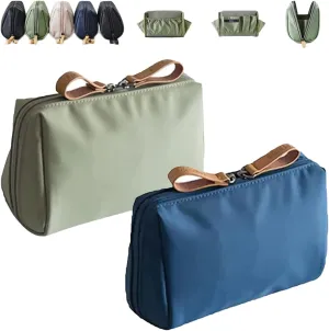 Tidynook Makeup Bag Small, Tidy Nook Cosmetic Bag, Lipstick Makeup Bag Mini Small Tidynook, Small Makeup Pouch for Purse, Portable Storage Bag, Large-Capacity Cosmetic Organizer, Travel Pouch (2*D)