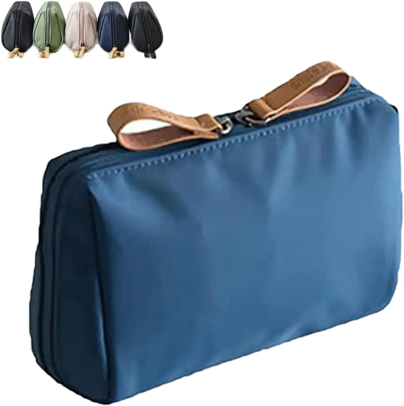 Tidynook Makeup Bag Small, Tidy Nook Cosmetic Bag, Lipstick Makeup Bag Mini Small Tidynook, Small Makeup Pouch for Purse, Portable Storage Bag, Large-Capacity Cosmetic Organizer, Travel Pouch (Blue)