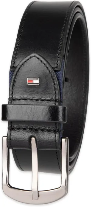 Tommy Hilfiger Men's Everyday Casual Jean Belt with Classic Harness Buckle
