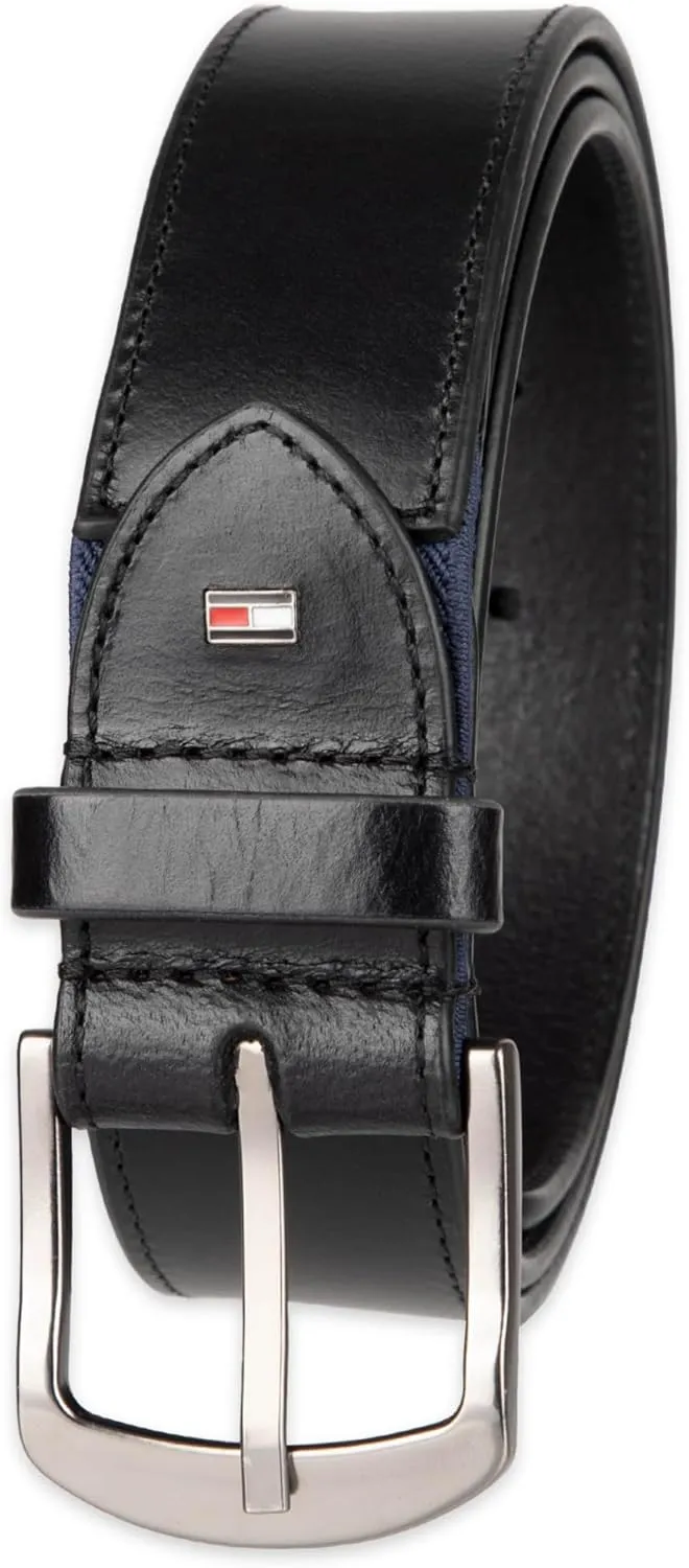 Tommy Hilfiger Men's Everyday Casual Jean Belt with Classic Harness Buckle