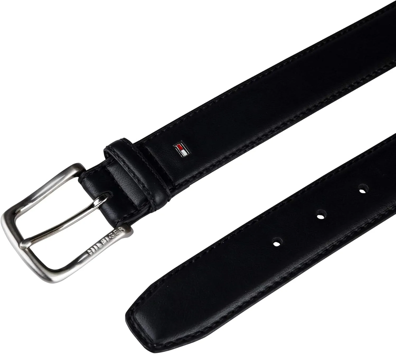 Tommy Hilfiger Men's Everyday Casual Jean Belt with Classic Harness Buckle