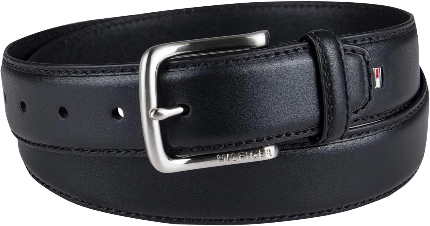 Tommy Hilfiger Men's Everyday Casual Jean Belt with Classic Harness Buckle