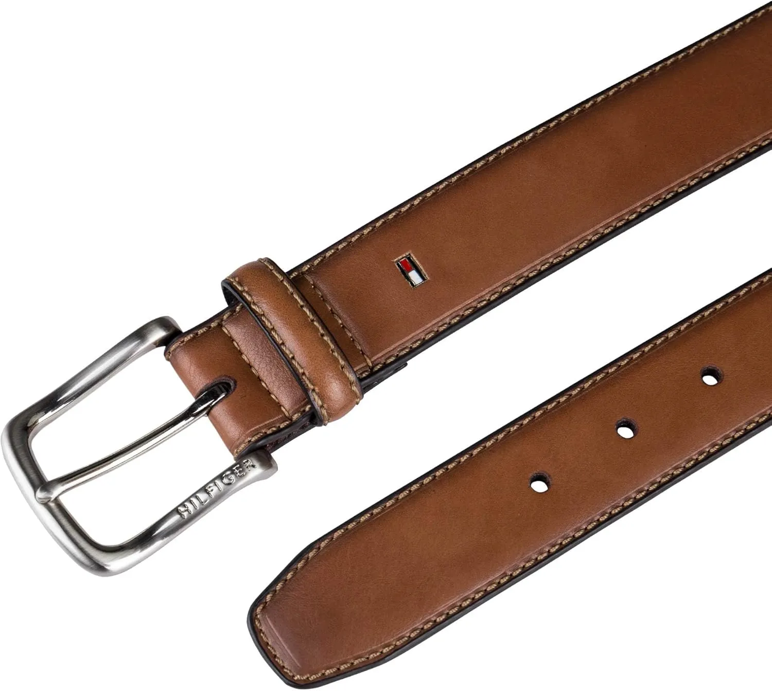 Tommy Hilfiger Men's Everyday Casual Jean Belt with Classic Harness Buckle