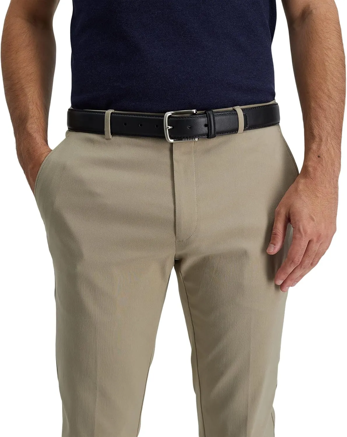 Tommy Hilfiger Men's Everyday Casual Jean Belt with Classic Harness Buckle