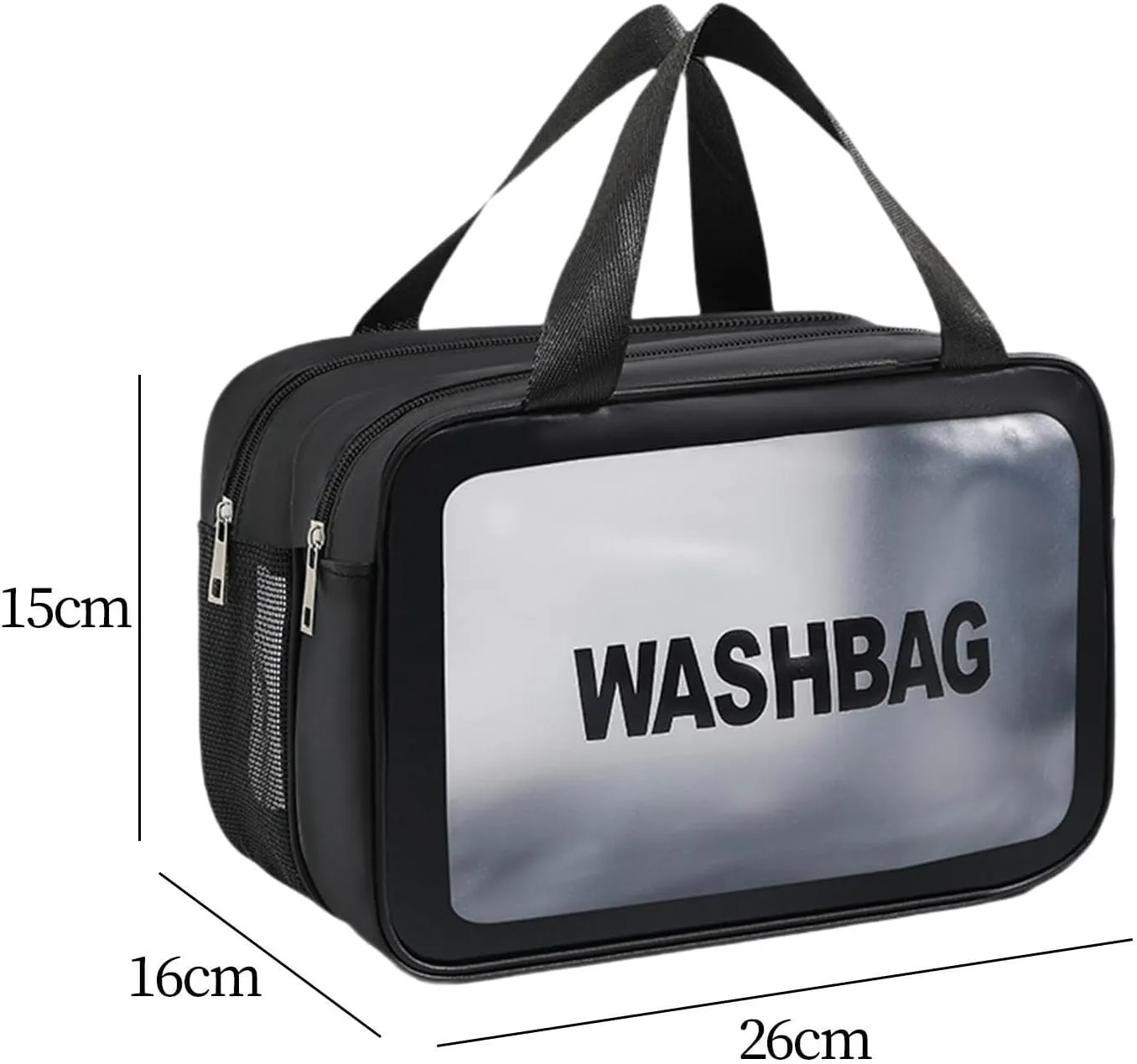 Travel Toiletry Bag, Makeup Storage Bag, Make Up Bag, Cosmetic Bag for Camping, Business Trip, Black M, Optional