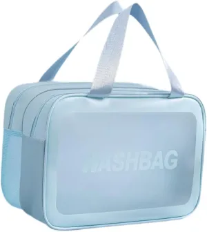 Travel Toiletry Bag, Makeup Storage Bag, Make Up Bag, Cosmetic Bag for Camping, Business Trip, Blue Color M, Optional