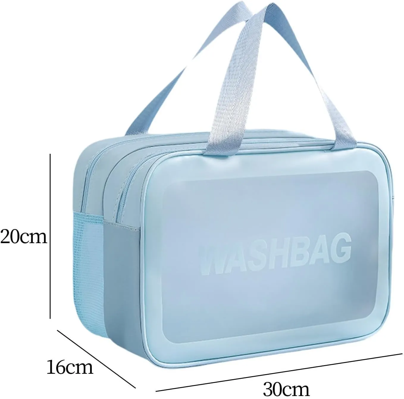 Travel Toiletry Bag, Makeup Storage Bag, Make Up Bag, Cosmetic Bag for Camping, Business Trip, L Blue, Optional