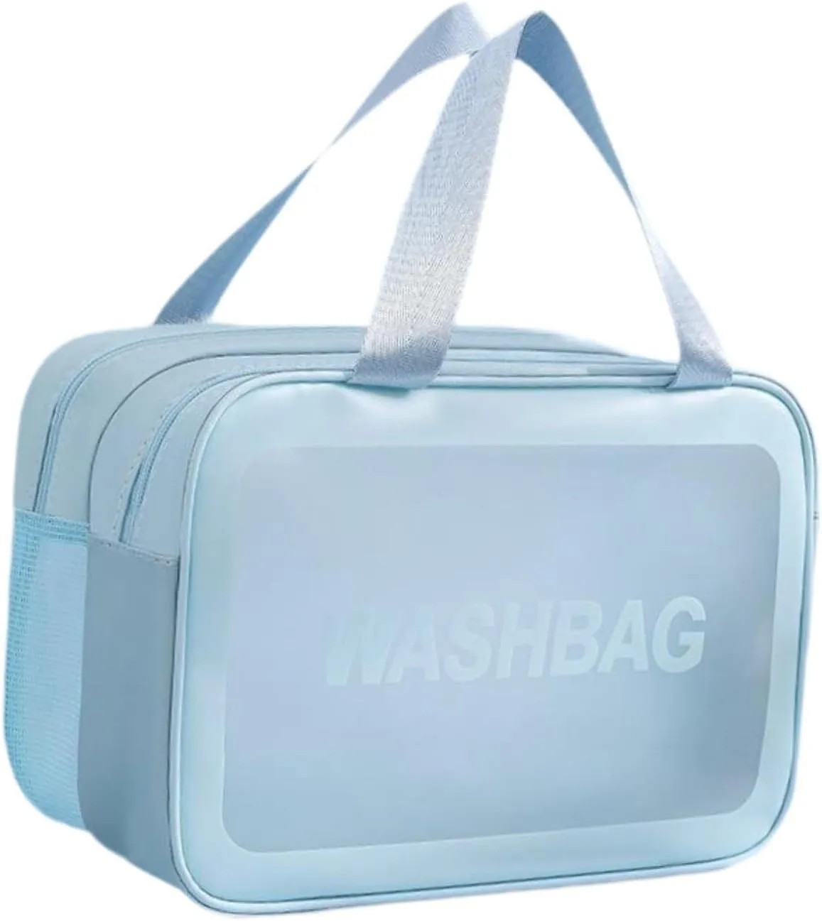 Travel Toiletry Bag, Makeup Storage Bag, Make Up Bag, Cosmetic Bag for Camping, Business Trip, L Blue, Optional