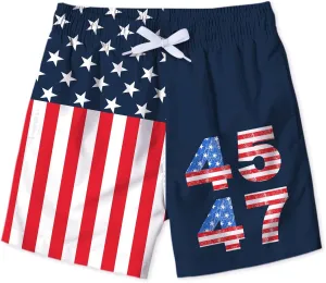 uideazone Boys Swim Trunks 3D Funny Print Surfing Board Shorts Quick Dry UPF 50  Swimsuit Beachwear with Mesh Lining 2-12T