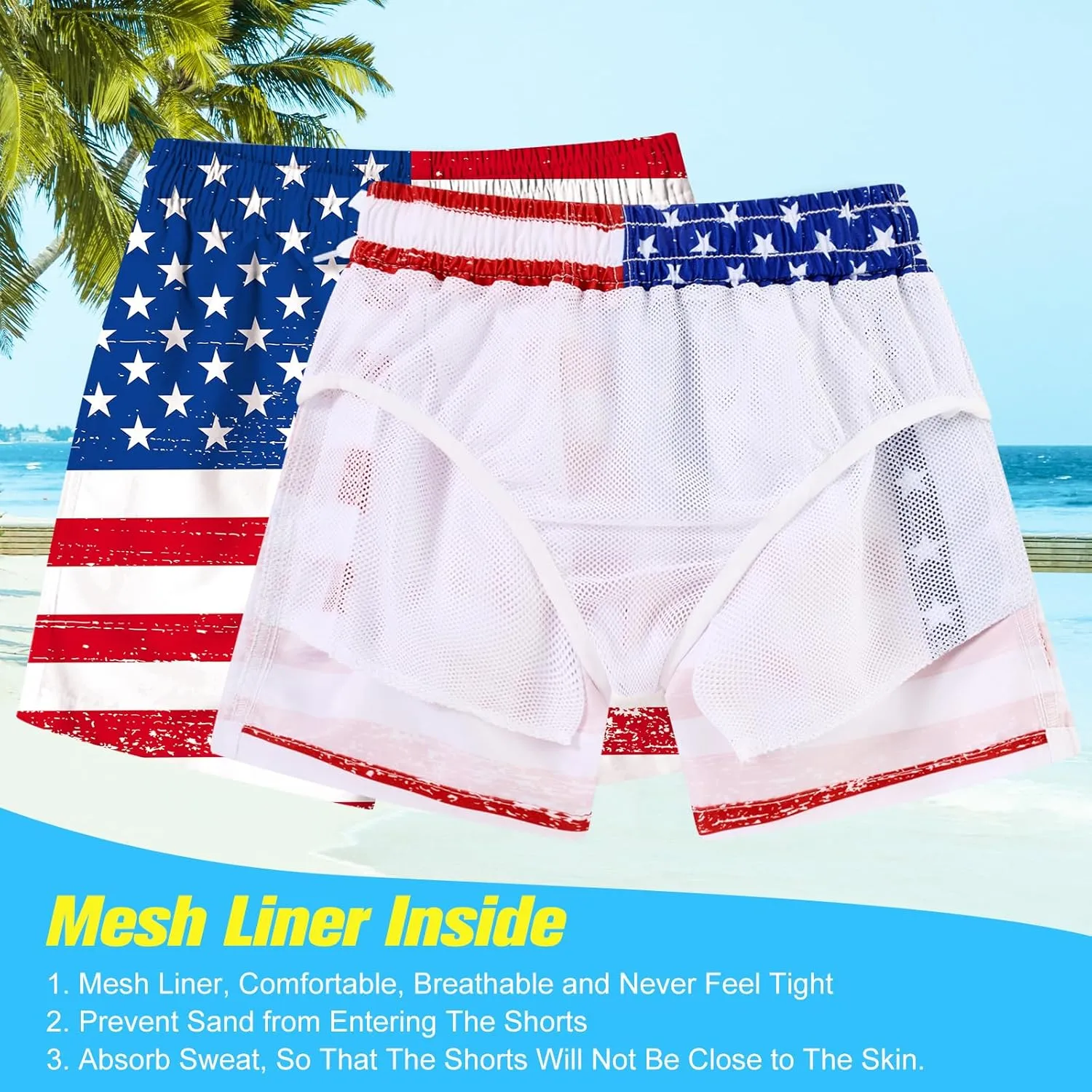 uideazone Boys Swim Trunks 3D Funny Print Surfing Board Shorts Quick Dry UPF 50  Swimsuit Beachwear with Mesh Lining 2-12T