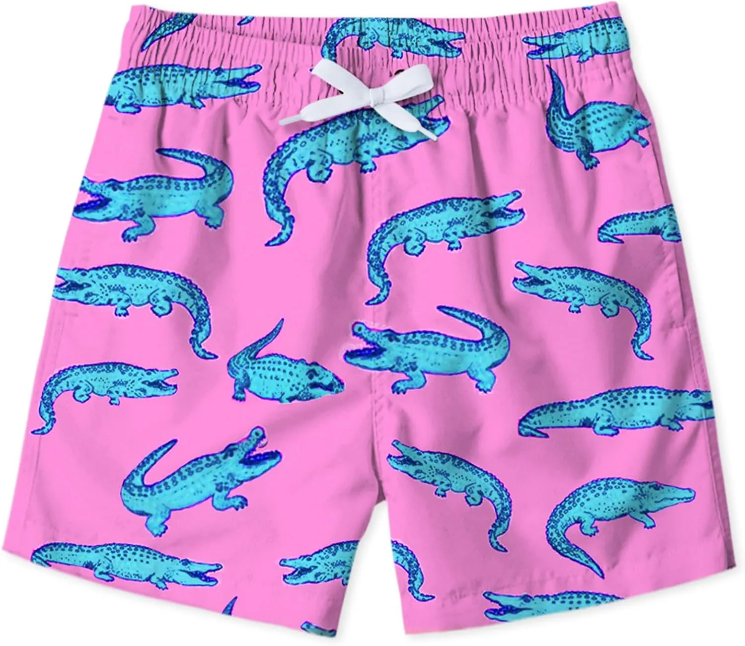 uideazone Boys Swim Trunks 3D Funny Print Surfing Board Shorts Quick Dry UPF 50  Swimsuit Beachwear with Mesh Lining 2-12T