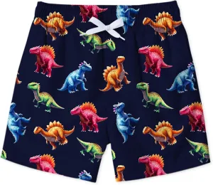 uideazone Boys Swim Trunks 3D Funny Print Surfing Board Shorts Quick Dry UPF 50  Swimsuit Beachwear with Mesh Lining 2-12T