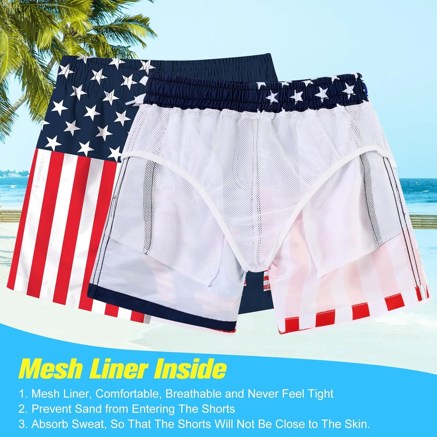 uideazone Boys Swim Trunks 3D Funny Print Surfing Board Shorts Quick Dry UPF 50  Swimsuit Beachwear with Mesh Lining 2-12T