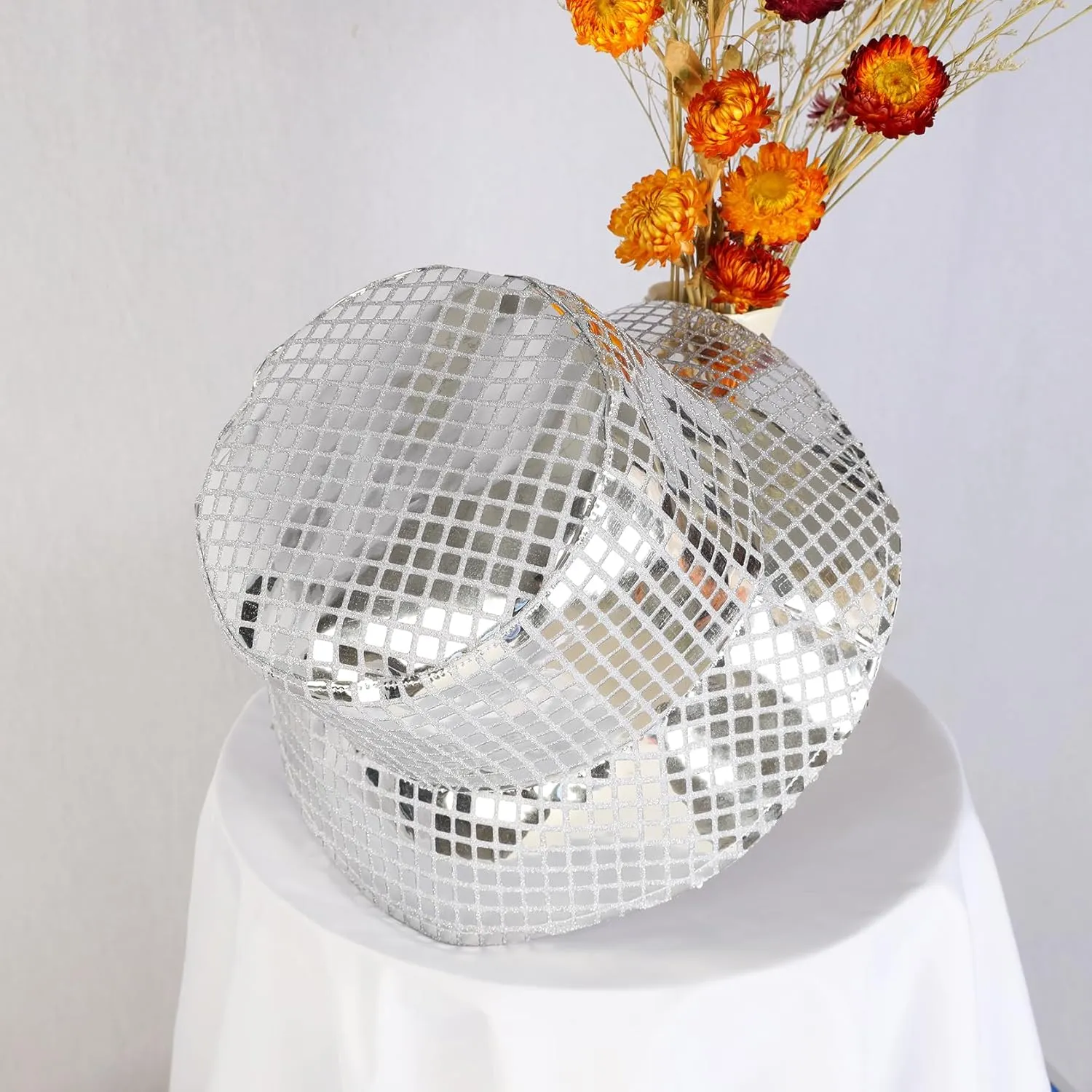 Unisex Metallic Bucket Hat Waterproof Holographic Bucket Hat Fishing Hat Trendy Hip Pop Sun Cap