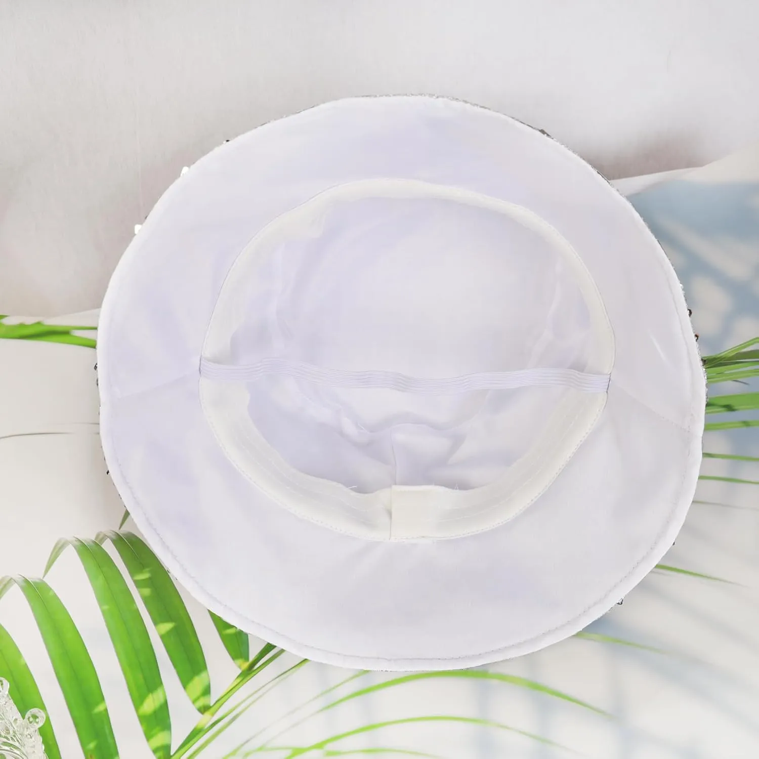 Unisex Metallic Bucket Hat Waterproof Holographic Bucket Hat Fishing Hat Trendy Hip Pop Sun Cap