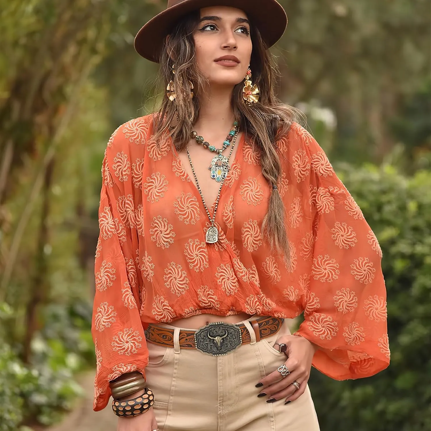 Western Belts for Woman Men, Cowboy Cowgirl Belt Embossed Western Country Bull Buckle Leather Belts for Jeans