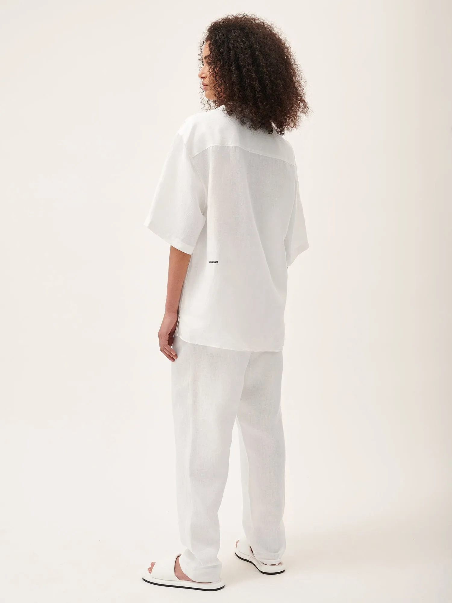 Womens Aloe Linen Trousersoff-white