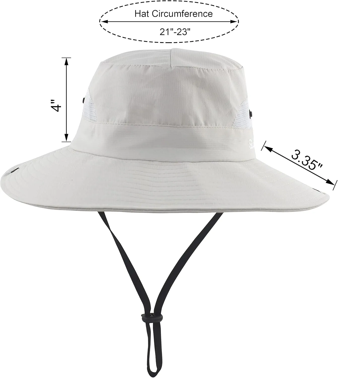 Womens Summer Sun Hat Wide Brim Outdoor UV Protection Hat Foldable Ponytail Bucket Cap for Beach Fishing Hiking