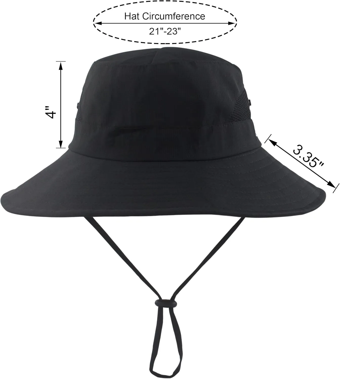 Womens Summer Sun Hat Wide Brim Outdoor UV Protection Hat Foldable Ponytail Bucket Cap for Beach Fishing Hiking